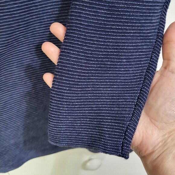 J. McLaughlin Women's Ribbed Knit Sweater Navy Blue Cotton Cashmere Blend SZ S - Picture 4 of 8